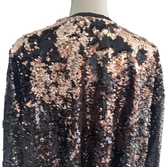 TORRID Reversible Black Metallic Sequin Blazer Jacket Size 3X/4X - Picture 7 of 8